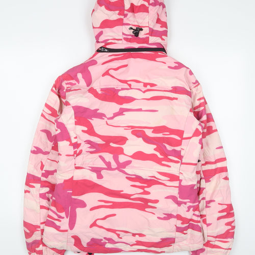 Surfanic Womens Pink Camouflage Ski Jacket Coat Size M Zip