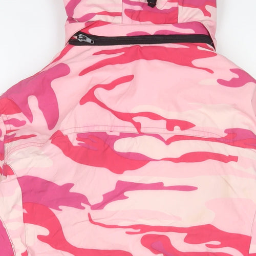 Surfanic Womens Pink Camouflage Ski Jacket Coat Size M Zip