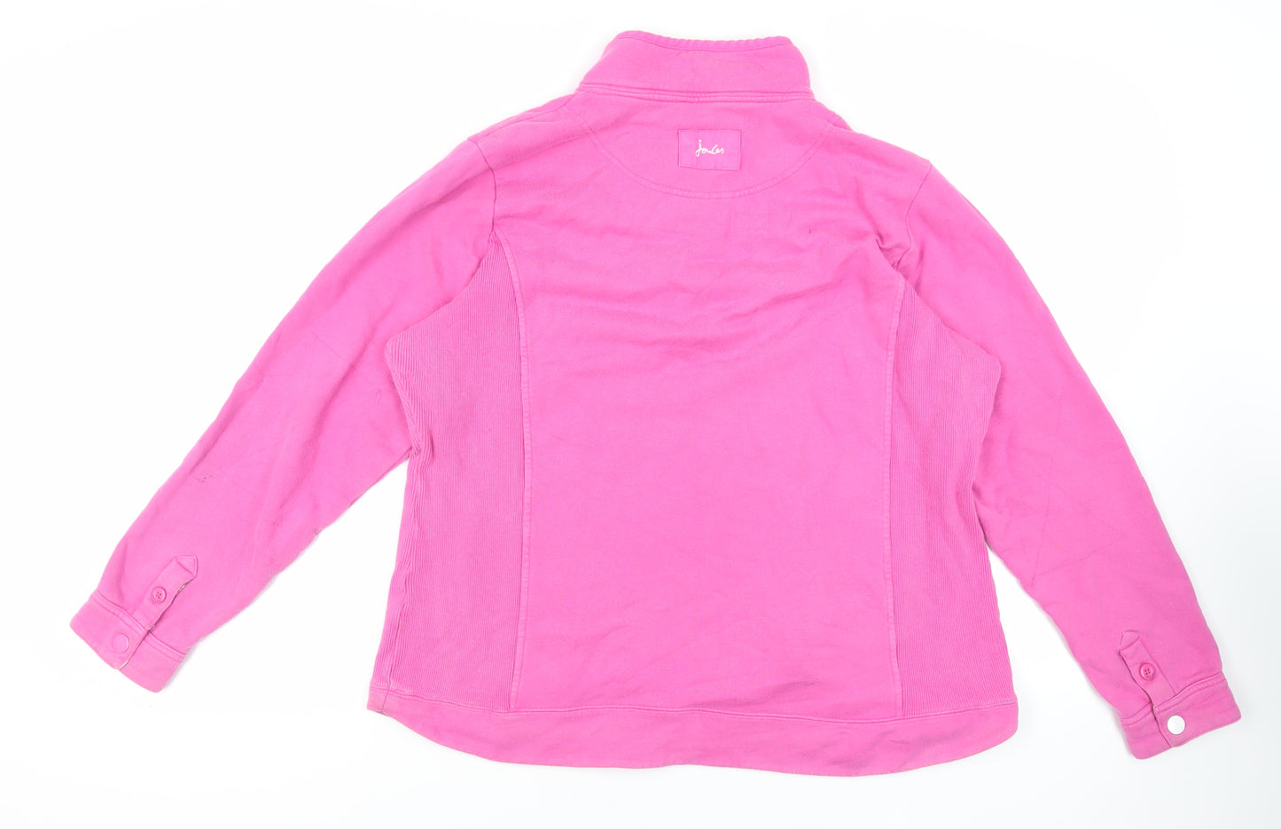 Joules Womens Pink Cotton Pullover Sweatshirt Size 18 Snap - Logo