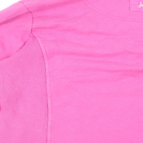 Joules Womens Pink Cotton Pullover Sweatshirt Size 18 Snap - Logo