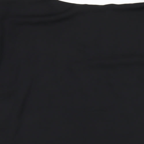 Marks and Spencer Womens Black Viscose Basic T-Shirt Size 22 Round Neck