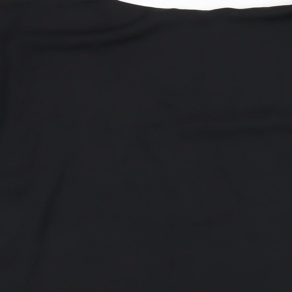 Marks and Spencer Womens Black Viscose Basic T-Shirt Size 22 Round Neck