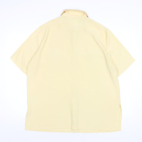 Marks and Spencer Womens Yellow Polyester Basic Button-Up Size 18 Collared