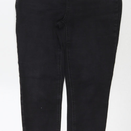 TU Womens Black Cotton Skinny Jeans Size 12 L25 in Regular Zip