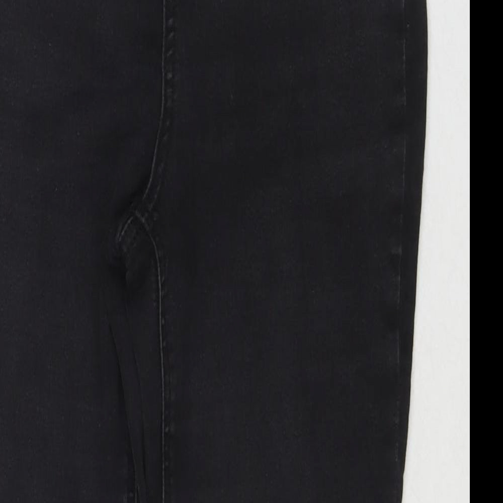 TU Womens Black Cotton Skinny Jeans Size 12 L25 in Regular Zip