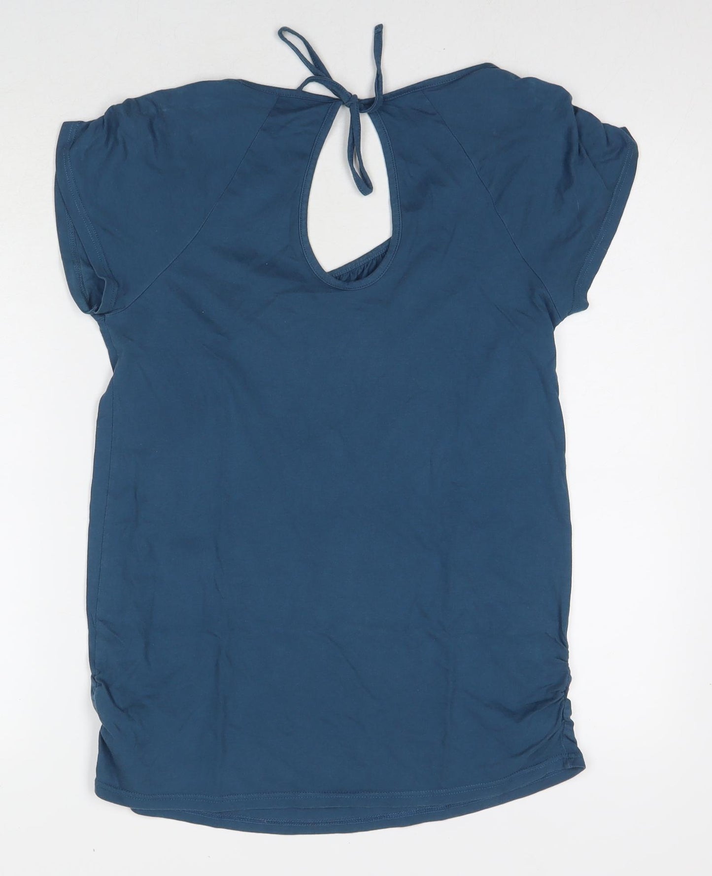 Dorothy Perkins Womens Blue Cotton Basic T-Shirt Size 10 Round Neck