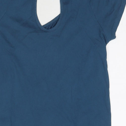 Dorothy Perkins Womens Blue Cotton Basic T-Shirt Size 10 Round Neck