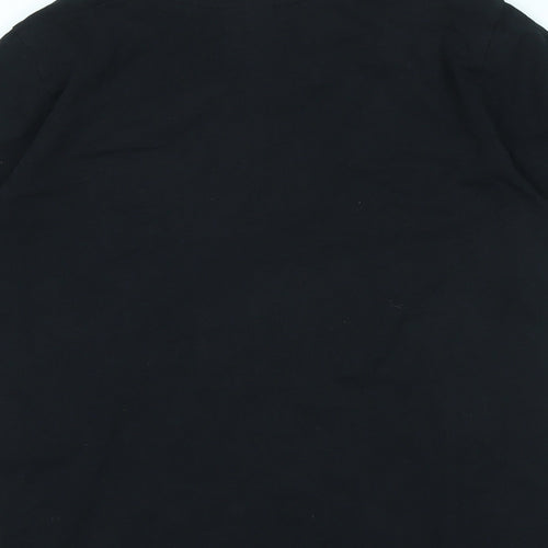 Champion Womens Black Cotton Blend Basic T-Shirt Size S Crew Neck - Champion