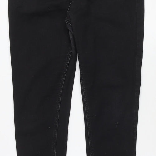 Per Una Womens Black Cotton Skinny Jeans Size 12 L27 in Regular Zip