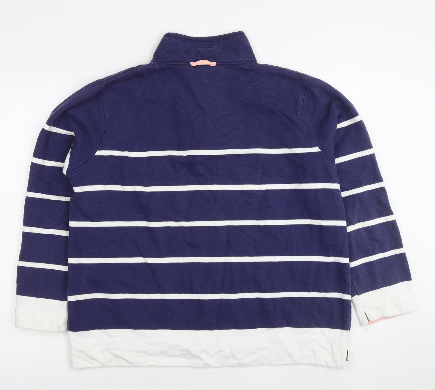 Crew Clothing Womens Blue Striped Cotton Pullover Sweatshirt Size 18 Pullover