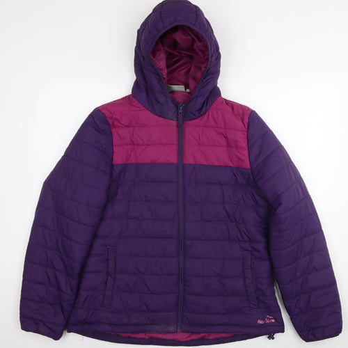 Peter Storm Womens Purple Quilted Jacket Size 16 Zip