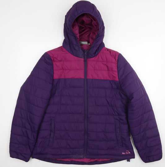 Peter Storm Womens Purple Quilted Jacket Size 16 Zip