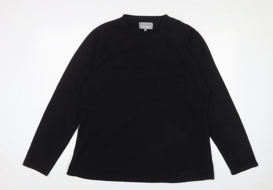 Peter Storm Womens Black Polyester Pullover Sweatshirt Size 18 Pullover - Logo, Embroidered