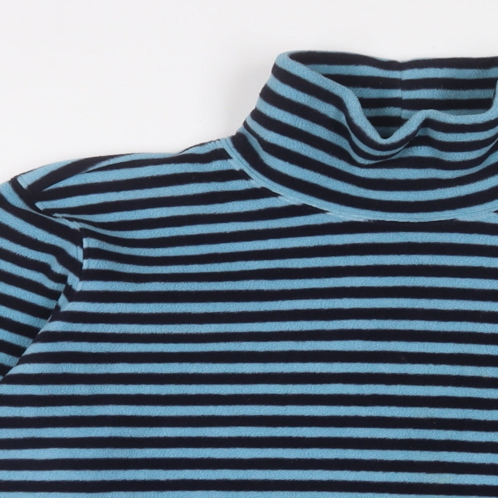 Lands' End Womens Blue Striped Polyester Pullover Sweatshirt Size 18 Pullover - 18/20