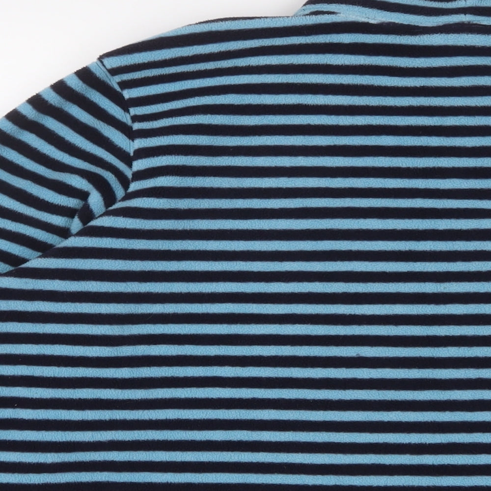 Lands' End Womens Blue Striped Polyester Pullover Sweatshirt Size 18 Pullover - 18/20