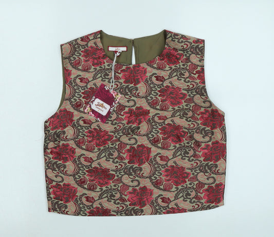 Joe Browns Womens Multicoloured Floral Polyester Basic Tank Size 10 Scoop Neck - Joe Browns