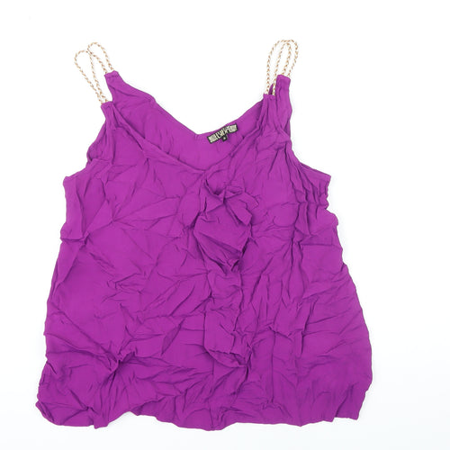 BiBA Womens Purple Viscose Camisole Blouse Size 10 Sweetheart