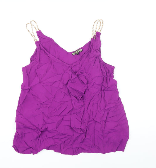 BiBA Womens Purple Viscose Camisole Blouse Size 10 Sweetheart