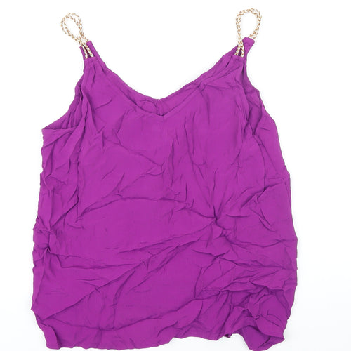 BiBA Womens Purple Viscose Camisole Blouse Size 10 Sweetheart