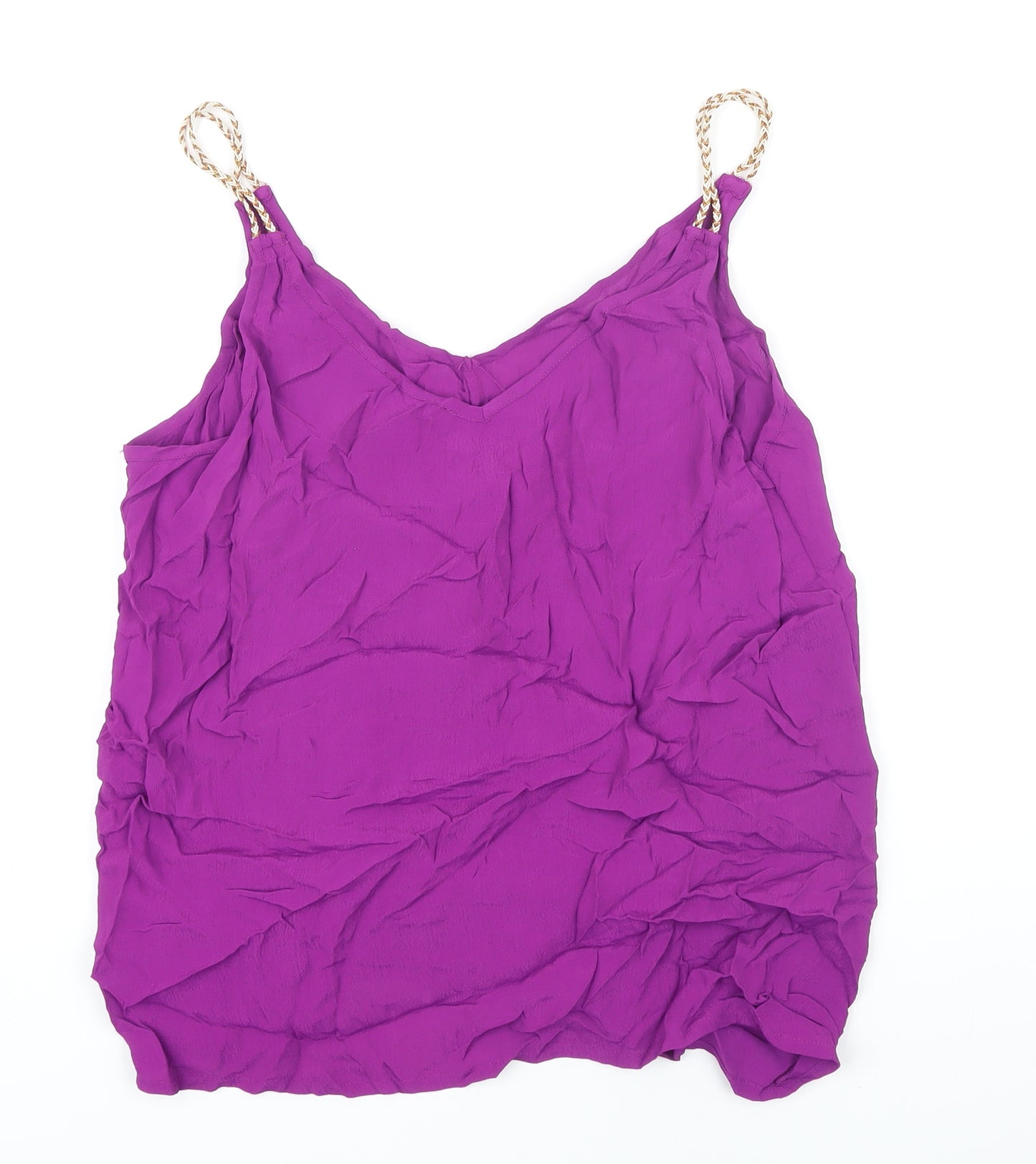 BiBA Womens Purple Viscose Camisole Blouse Size 10 Sweetheart