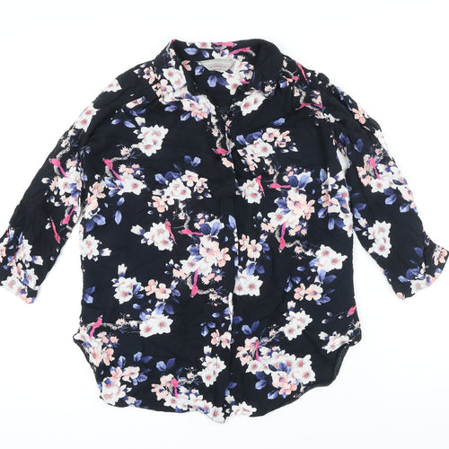 Dorothy Perkins Womens Multicoloured Floral Viscose Basic Blouse Size 8 Collared