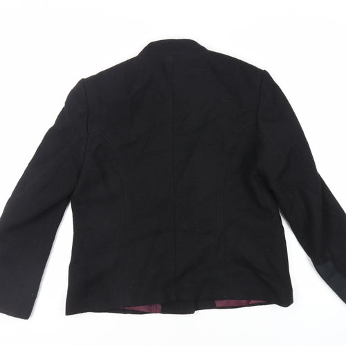 Marks and Spencer Womens Black Jacket Size 16 Snap