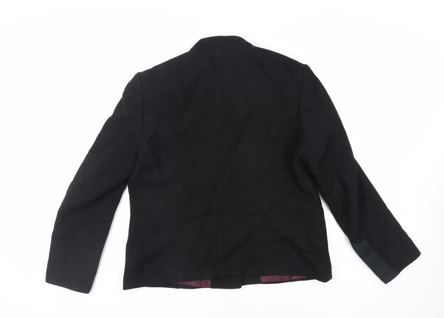 Marks and Spencer Womens Black Jacket Size 16 Snap