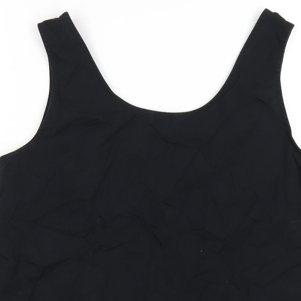 Gap Womens Black Cotton Basic Tank Size S Scoop Neck