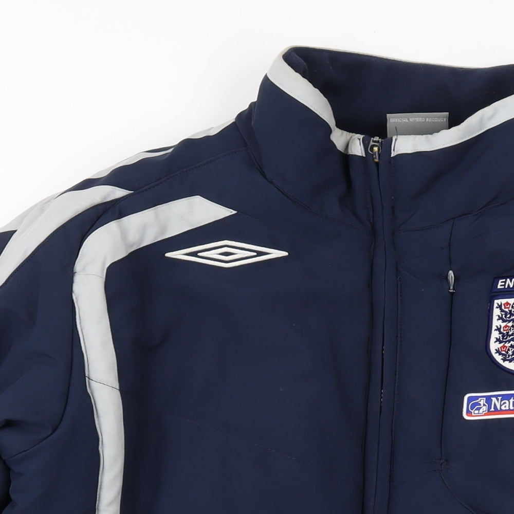 Umbro Womens Blue Jacket Size 16 Zip - England