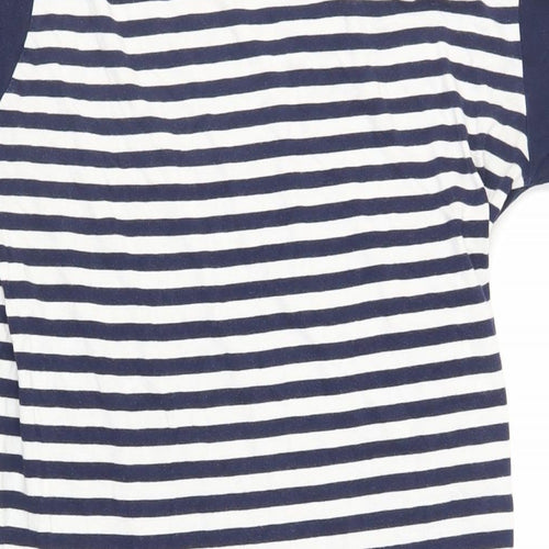 Harry Potter Womens Blue Striped Cotton Tunic T-Shirt Size S Crew Neck