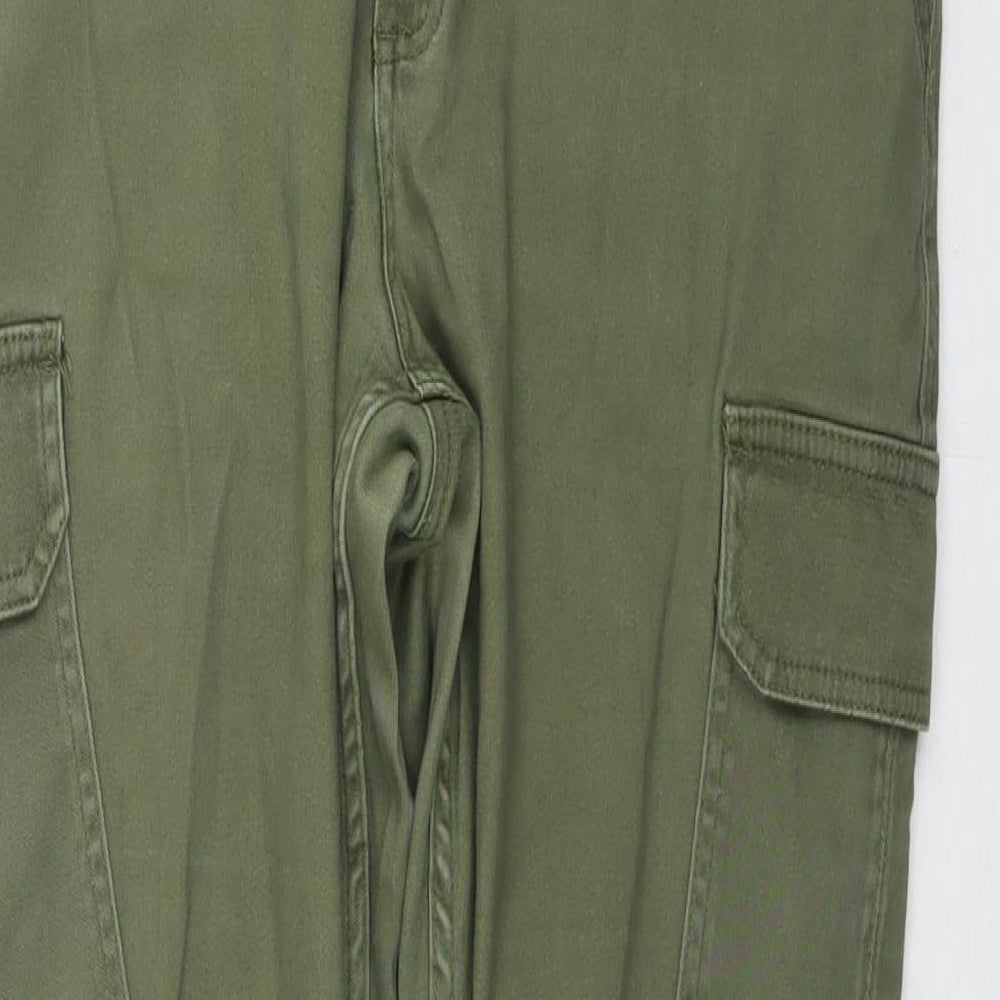 Atmosphere Womens Green Cotton Skinny Jeans Size 12 L27 in Regular Zip - Cargo Style