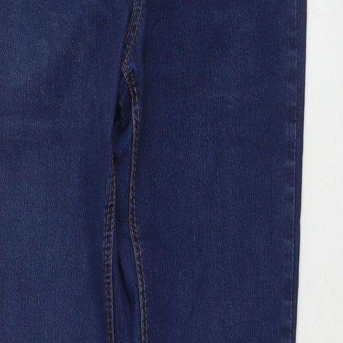 George Womens Blue Cotton Straight Jeans Size 10 L28 in Regular Zip