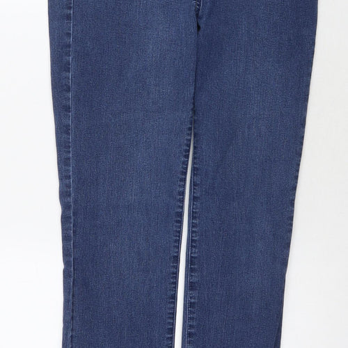 TU Womens Blue Cotton Straight Jeans Size 10 L28 in Regular Zip