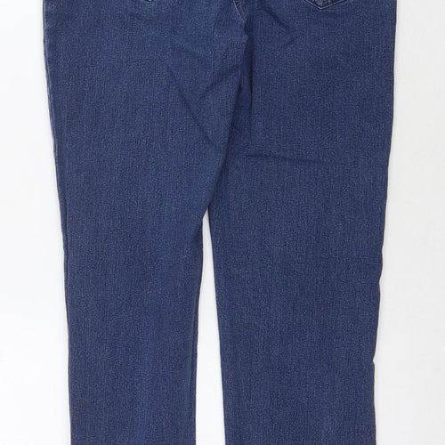 TU Womens Blue Cotton Straight Jeans Size 10 L28 in Regular Zip