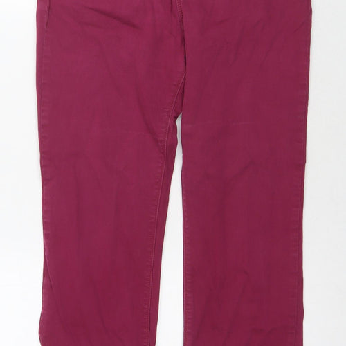 Per Una Womens Pink Cotton Skinny Jeans Size 12 L26 in Regular Zip