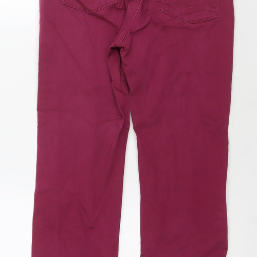 Per Una Womens Pink Cotton Skinny Jeans Size 12 L26 in Regular Zip