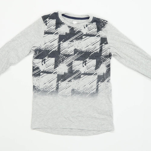 Very Boys Abstract Grey Top Age 9 Years