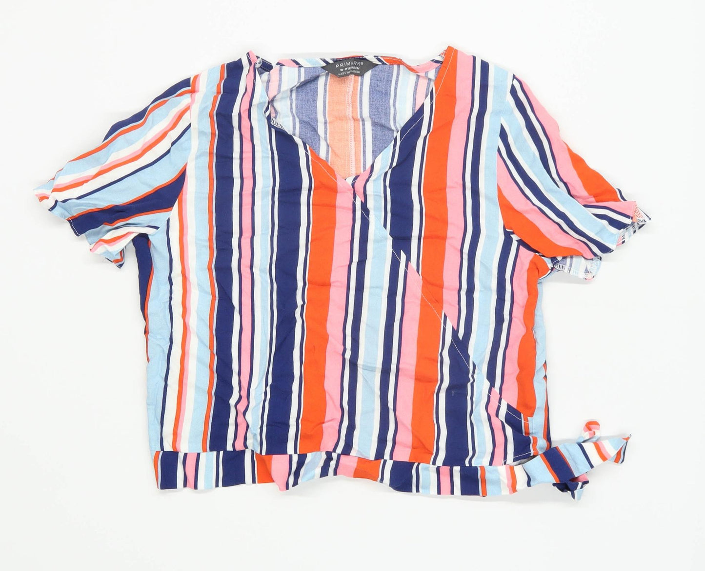 Primark Girls Striped Multi-Coloured Top Age 10-11 Years