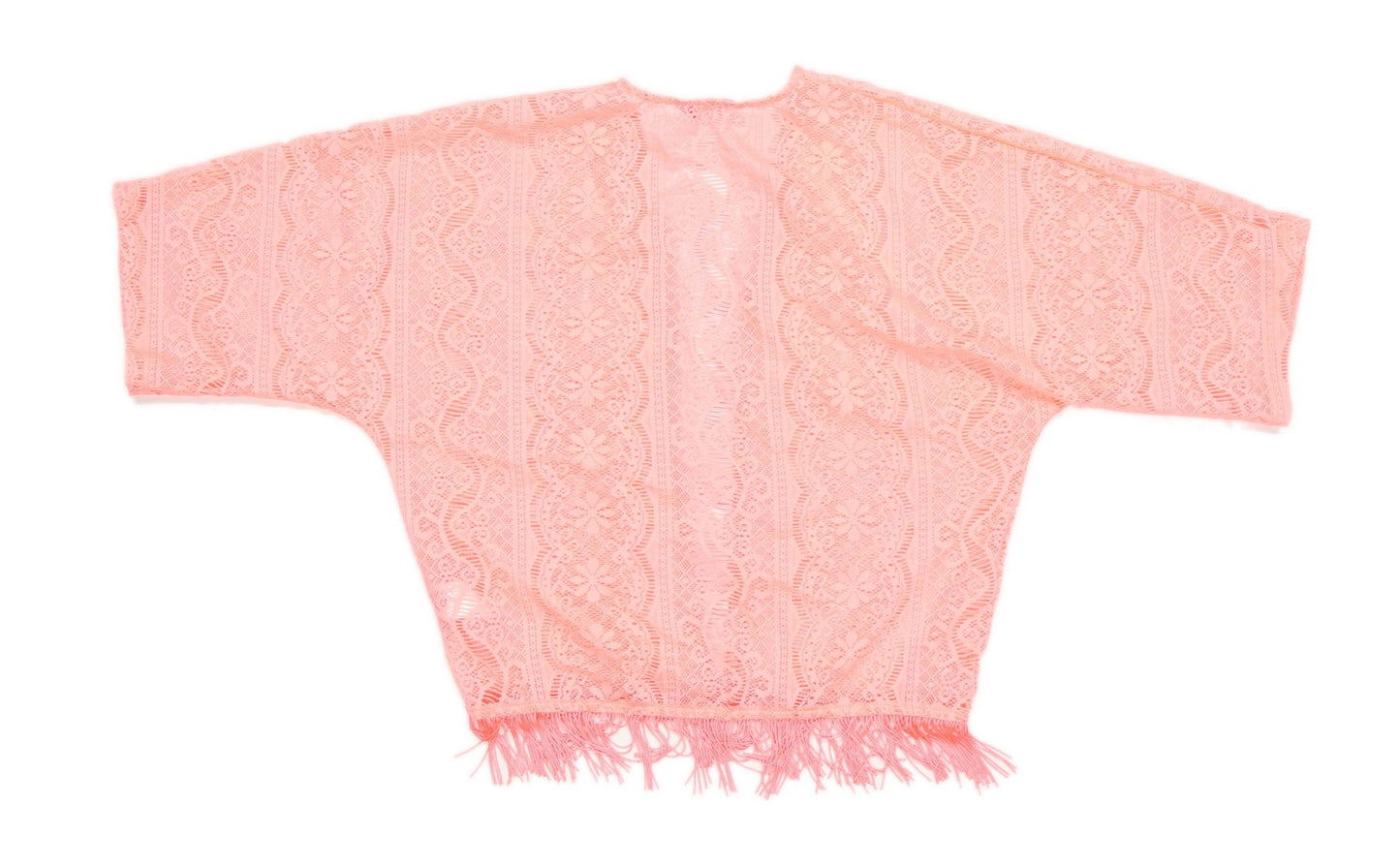 Young Dimension Girls Abstract Pink Sheer Cardigan Age 12-13 Years