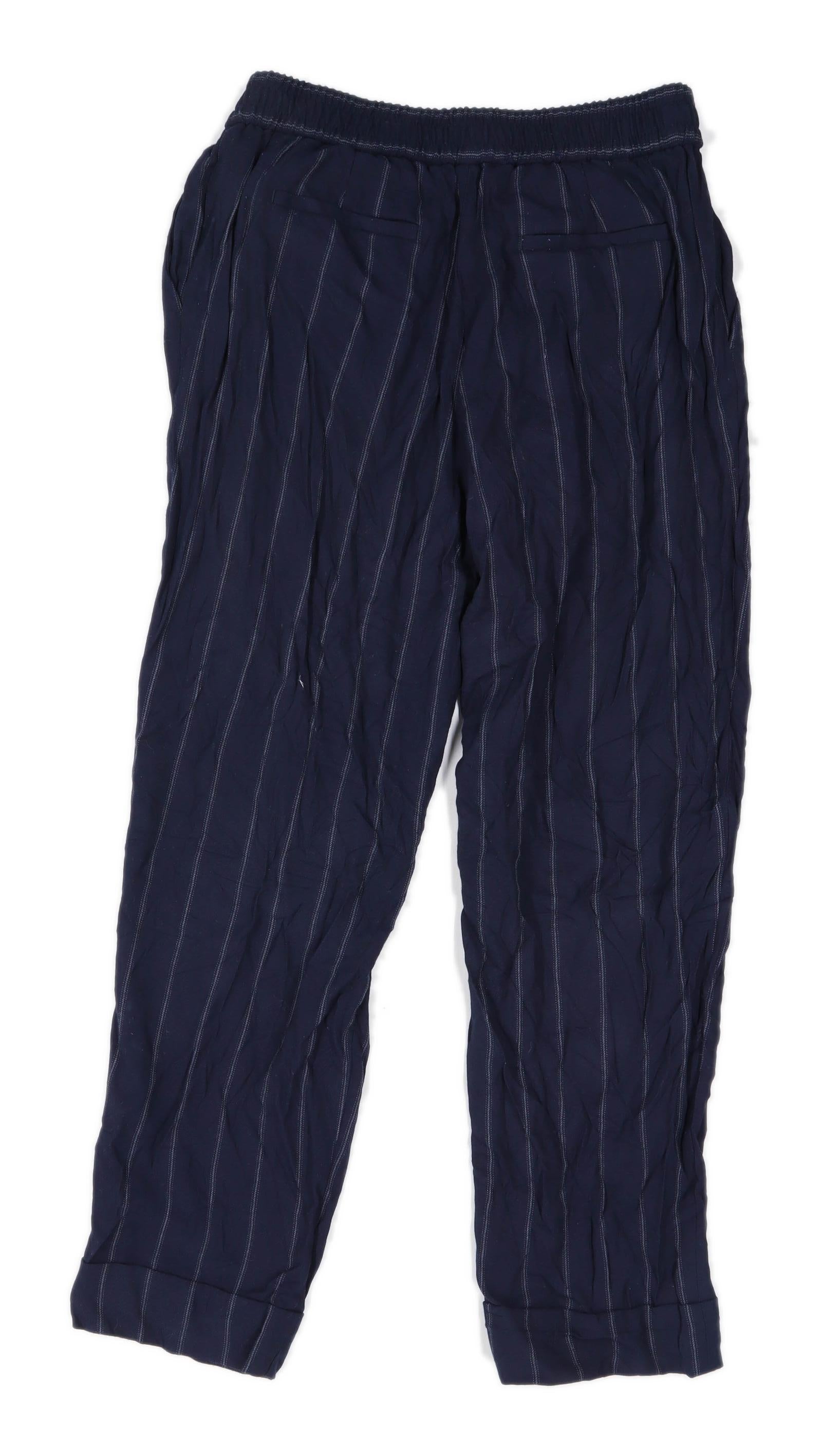 Massimo Dutti STRAIGHT-FIT BLEND - Trousers - dark blue - Zalando.co.uk