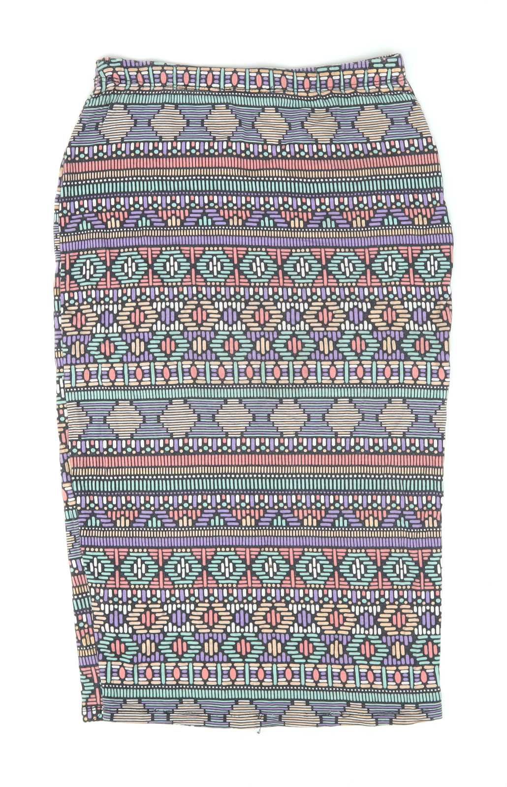 Atmosphere Womens Size 6 Multi-Coloured Stretchy Abstract Pencil Skirt (Regular)