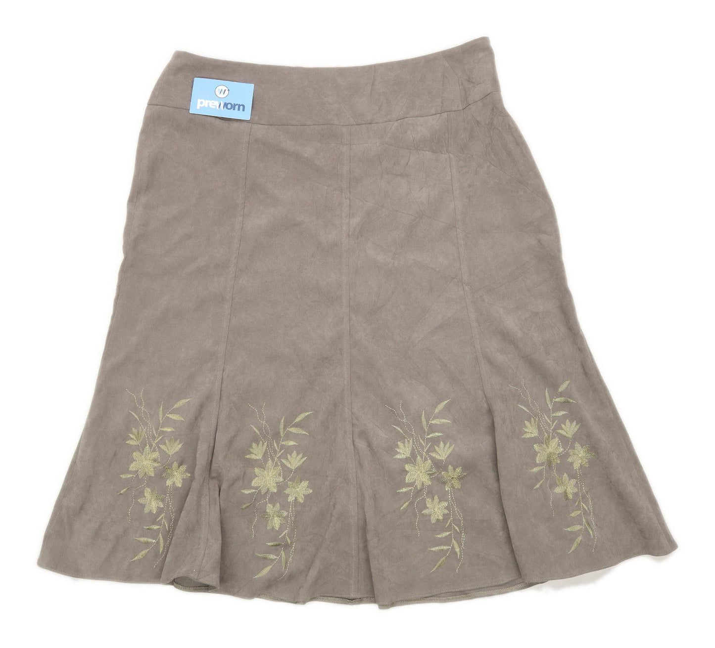 Bonmarche Womens Size 18 Floral Beige Skirt (Regular)