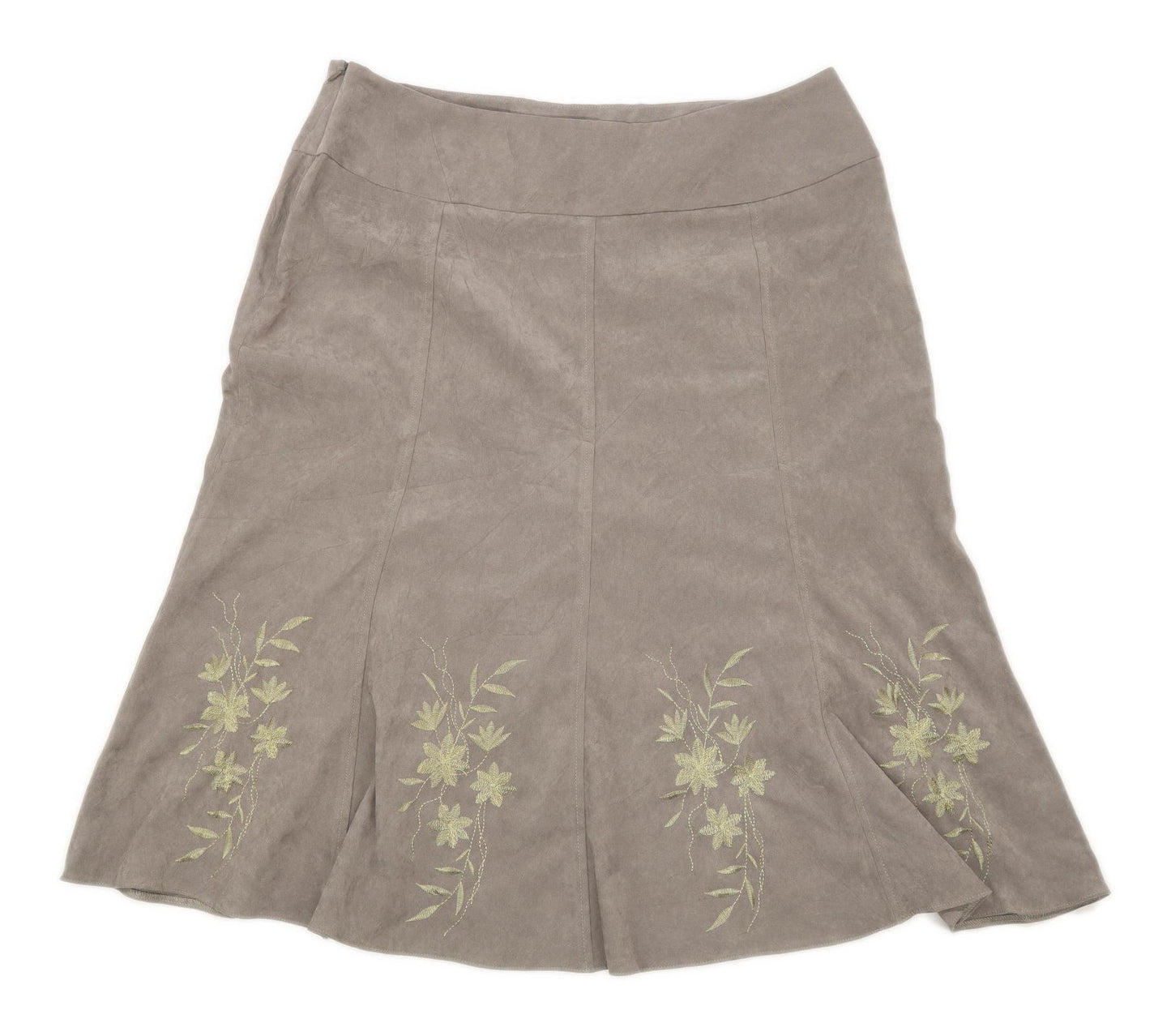 Bonmarche Womens Size 18 Floral Beige Skirt (Regular)