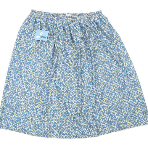 Classics Womens Size W36 Geometric Blue Skirt (Regular)