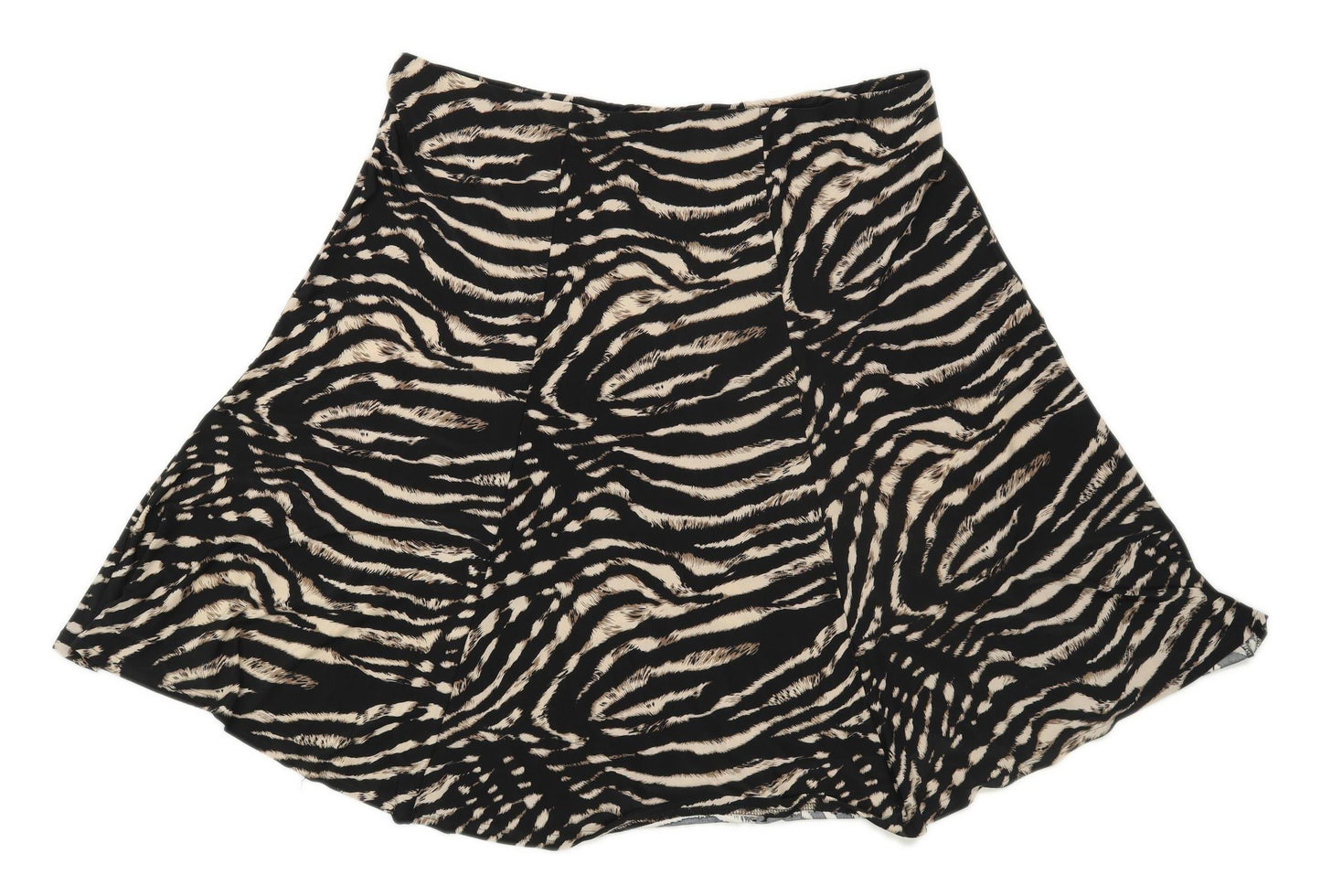 Bonmarche Womens Size 24 Animal Print Beige Skirt (Regular)