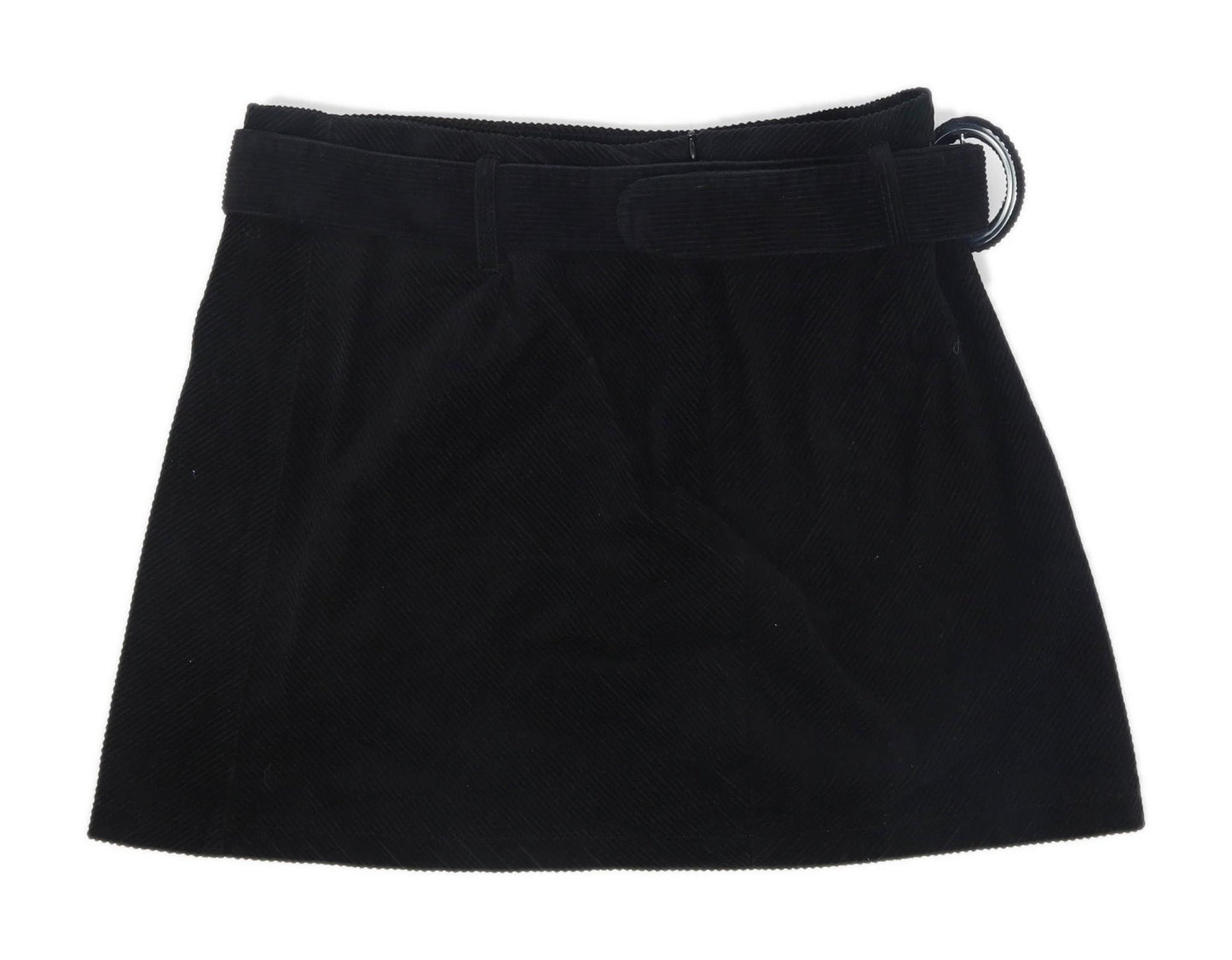 Denim Co Womens Size 14 Corduroy Blend Black Skirt (Regular)
