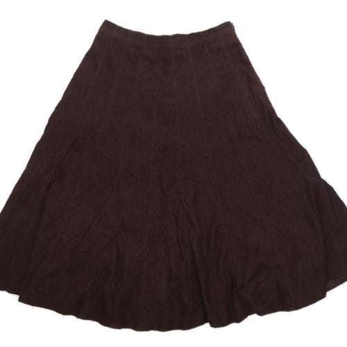 East Womens Size 10 Corduroy Blend Brown Skirt (Regular)