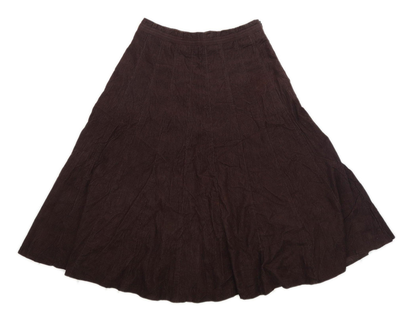East Womens Size 10 Corduroy Blend Brown Skirt (Regular)