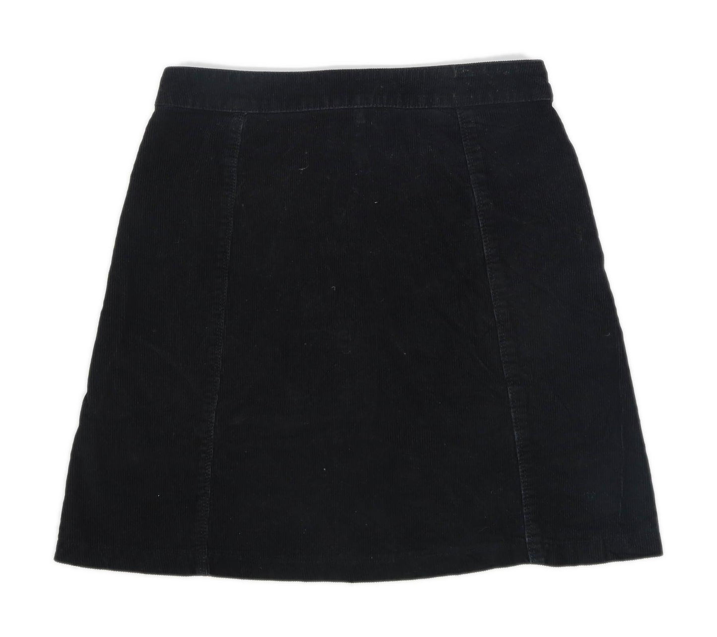 F&F Womens Size 6 Corduroy Blend Black Skirt (Regular)