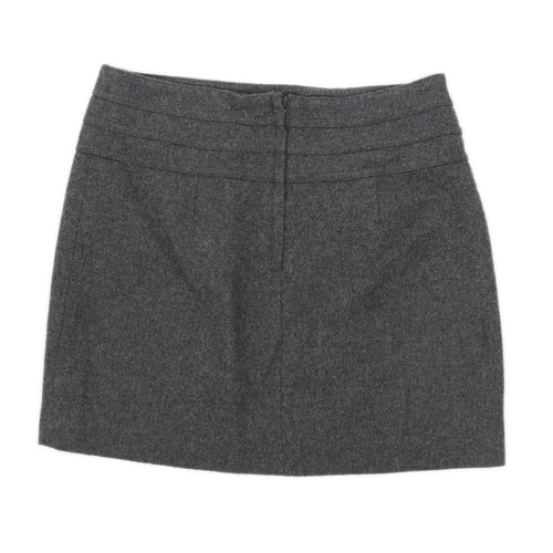 H&M Womens Size 8 Wool Blend Grey Skirt (Regular)